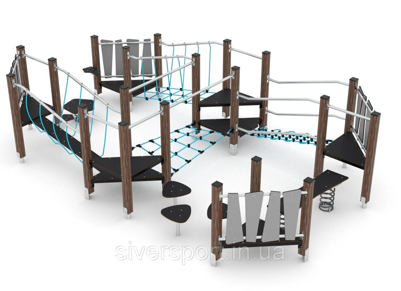 Гімнастичний комплекc (виготовлений з HDPE пластику) SiverSport VP-1461, фото 1