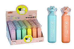 Маркер-текстовиділювач пастельний Лапка котика, ЦІНА ЗА 1ШТ, в дисплеї, (36шт/уп), 11*2,5см