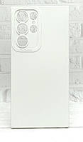 Чохол Pro Camera для Samsung Galaxy S22 Ultra бампер із мікрофіброю білий