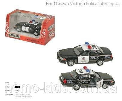 Машина-мін., інерц., "Kinsmart" "Ford Crown Victoria Police Interceptor", 1:42, в кор. 16*8,5*7,5см (96 шт.)