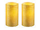 Воскові LED золоті свічки Livarno Home, 2 шт Ø 7,5 х 12,5 см, безполум'яні, гасіння загоряння задуванням, фото 7