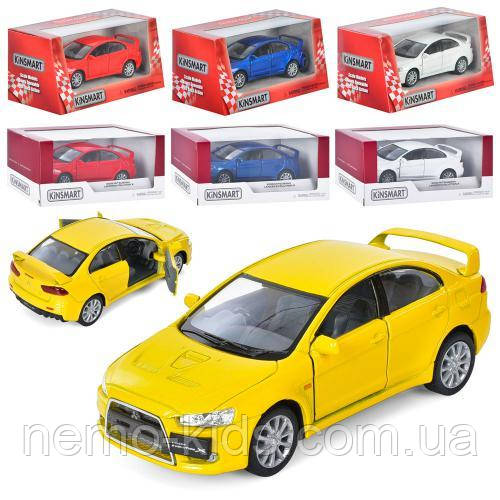Машина — метал. "Kinsmart" "Mitsubishi Lancer Evolution X", в кор. 16*8,5*7,5см (96 шт./4)
