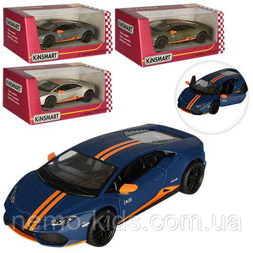 Машина — метал. "Kinsmart" Lamborghini Huracan LP-610, 12,5 см, відкр. дв, 4 кольори, в кор. 16*7*8см (24шт)