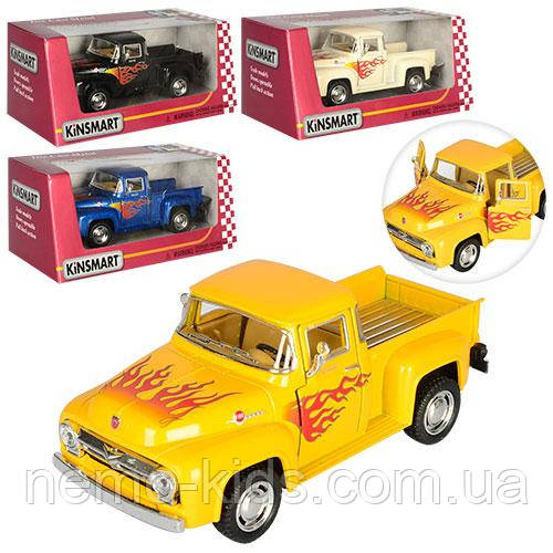 Машина — метал. "Kinsmart" "1956 FORD F-100 PICKUP w/printing", в кор. 16*8*7,5 см (96 шт./4)