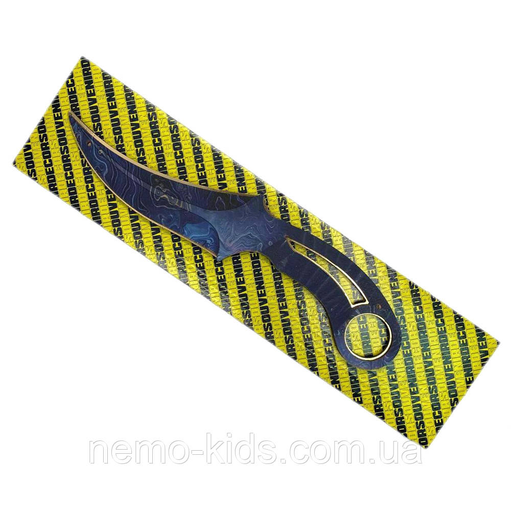 Ніж дерев'яний, модель "ФАНГ ТЕНЬ" damask, на планш, 28*8 см, Сувенір Декор, Україна