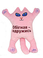 Мягкая игрушка Котик на присосках "Обігнав - одружись", РОЗОВЫЙ, 30см, ТМ Dreamtoys