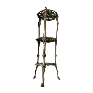 Столик, 3 стільниці із зістареної латуні 30х71 см Stilars 130372