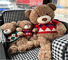 М'яка іграшка "Ведмедик" 65 см, знімний светр (54 шт.)