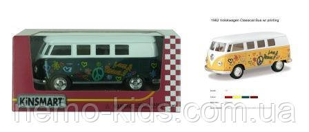 Машина метал "Kinsmart" "Volkswagen classical bus" 1962, у кор. 16*8,5*7,5см (96 шт.)