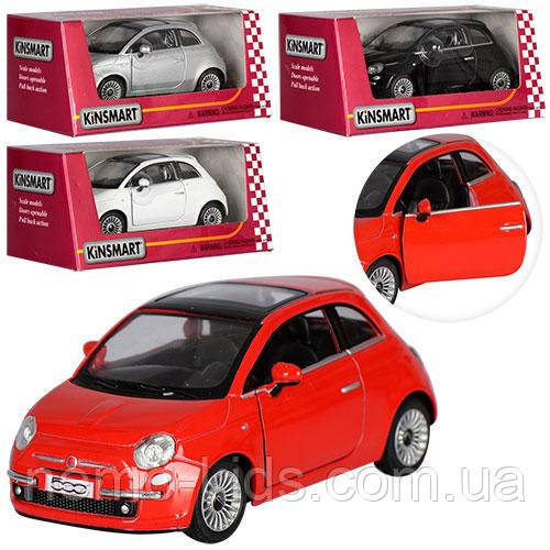 Машина — метал. "Kinsmart" "Fiat 500", 1:28, в кор. 16*8,5*7,5 см