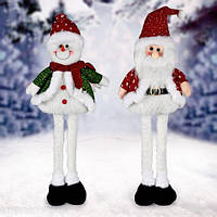 Фігура новорічна "Santa Snowman" 65 см (ноги-телескоп) (64 шт.)