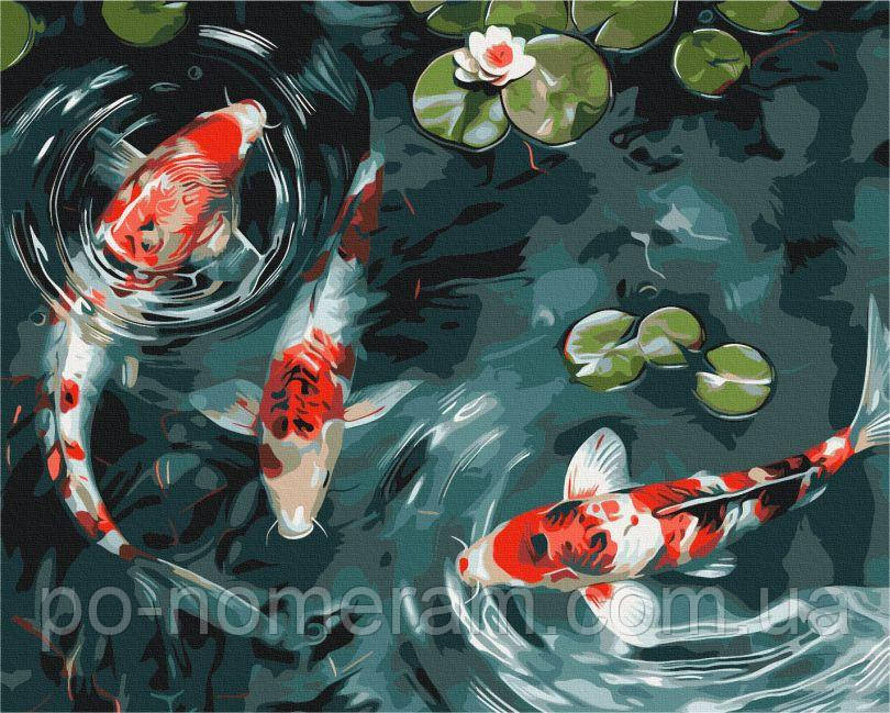 Малювання по номерам BrushMe Коропи коі (BSM-B54000) 40 х 50 см