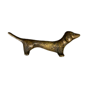 Підставка для кілець "Собака міні" із зістареної латуні 3х8,5 см Stilars Италия 130383