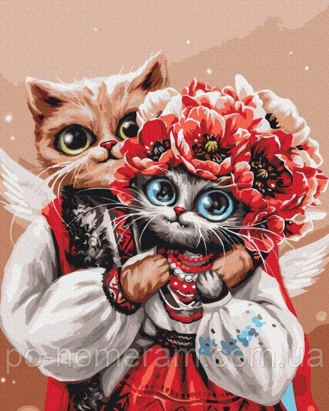 Розмальовки за номерами BrushMe Котики янголята ©Маріанна Пащук (BSM-B54142) 40 х 50 см