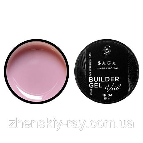Гель моделювальний Saga Professional Rose Pink №4, 15мл, фото 1