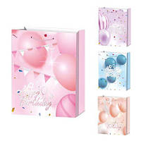 Пакет подарунковий паперовий L "Happy birthday" 30*41.5*12 см, ЦЕНА ЗА УП. 12ШТ (240шт)