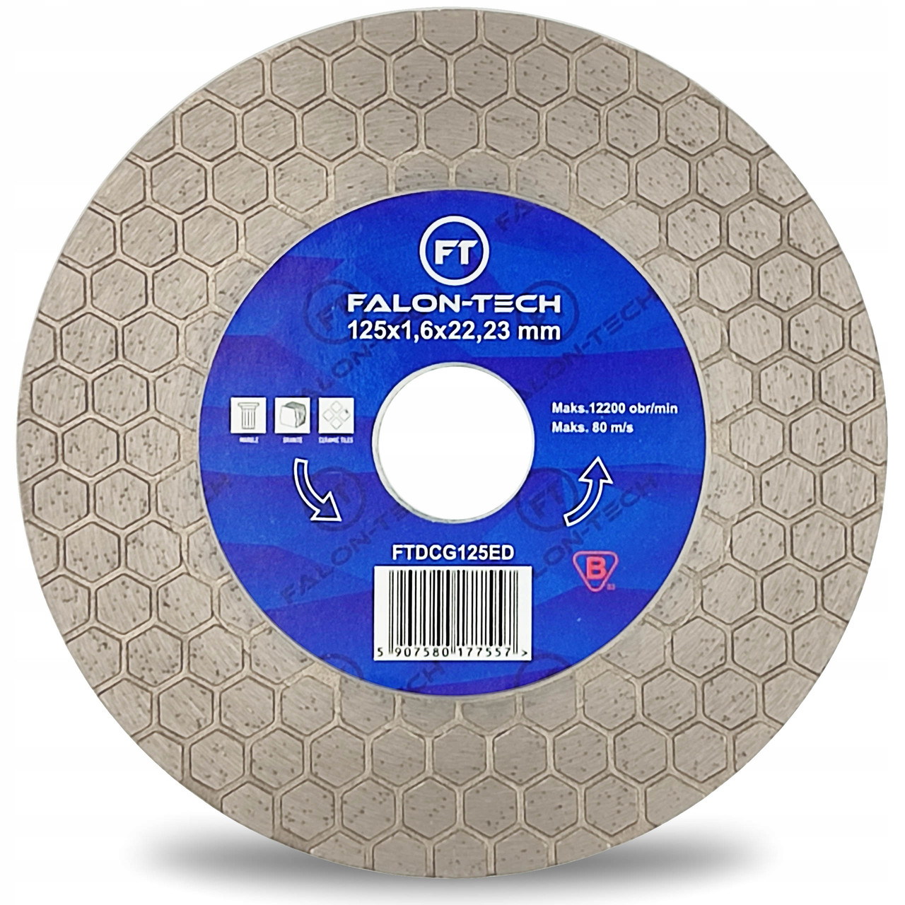 Диск для різання та шліфування кераміки Falon-Tech FTDCG125ED, фото 1