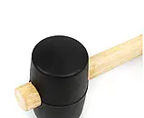 Киянка гумова з дерев'яною ручкою 65 mm 450 g, фото 2