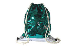 Сумка для взуття з паєтками, матеріал ПУ, паєтки 42*32 см сріблясте пу + паєтки зелені + срібло