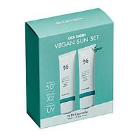 Набір сонцезахисних кремів з центілою Dr.Ceuracle Cica Regen Vegan Sun Set DUO 2 в 1 (50 мл*2)