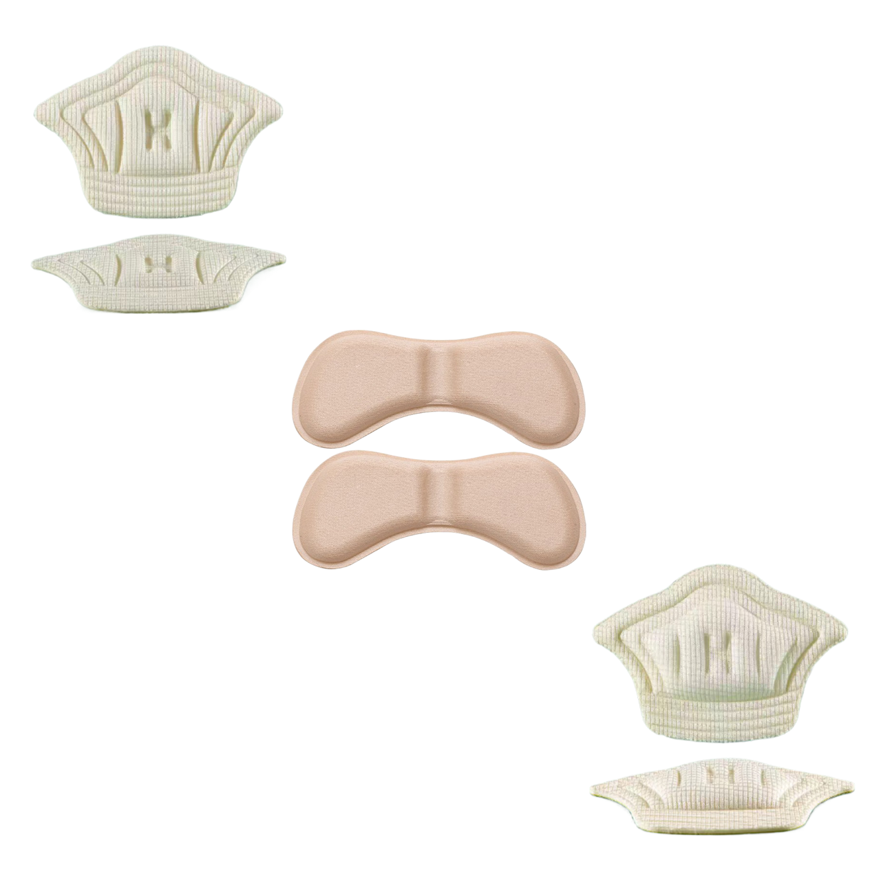 Набір для підгону розміру взуття: вкладиші на задник взуття 5мм та 10мм вкладиші метелики бежеві, фото 1