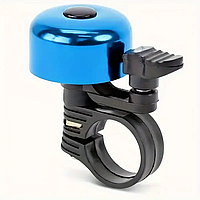 Міні-велосипедний дзвінок із алюмінієвого сплаву, потовщена алюмінієва кришка, 22,2-мм дзвінок на кермо синій