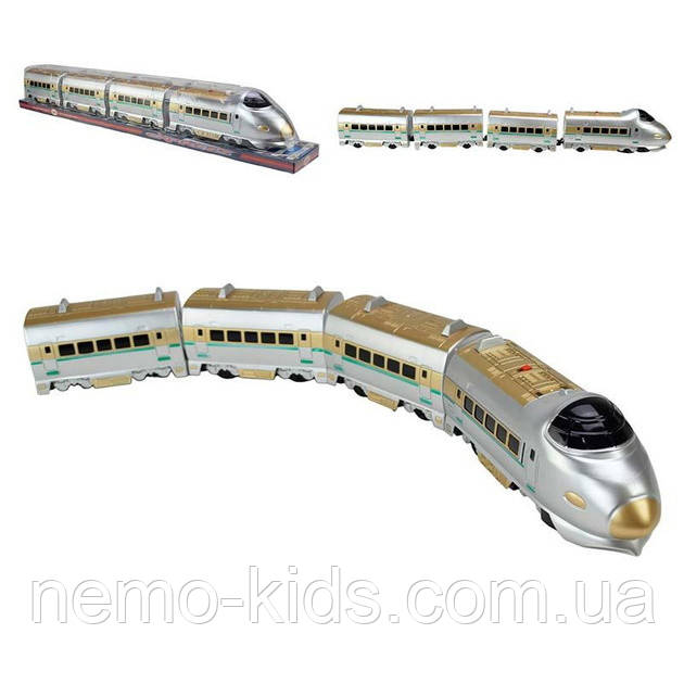 Потяг "МЕТЕОР", з 3 вагонами, бат., слюда 74*11*9 см (24 шт.)