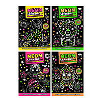Видання для дозвілля серія "NEON STICKERS book" МІКС, 20*30 см, Видавництво Апельсин, Україна