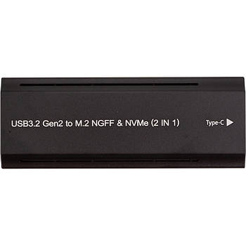 Зовнішня кишеня PowerPlant для SSD M.2 PCIe NGFF/NVMe USB3.2, 20Gbps, RGB