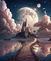 Алмазна мозаїка "Замок у хмарах", 30*40 см, на рамці, ТМ Dreamtoys