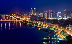 Алмазна мозаїка "Сяйне місто Дніпр
", 40*50см, на рамке, ТМ Dreamtoys