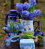 Алмазна мозаїка "Букети гіацинта", без підрамника, 35*45 см, ТМ Dreamtoys