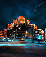 Алмазна мозаїка "Нічне місто Дніпр" 30*40 см, на рамці, ТМ Dreamtoys