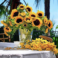 Алмазна мозаїка "Букет сонячних соняшників", 40*50 см, на рамці, ТМ Dreamtoys