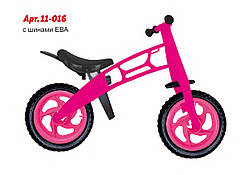 Велобіг "Cross bike" Рожевий, колеса 12" EVA, у коробці 56*37*15 см, ТМ KINDER WAY, Україна