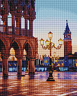 Алмазна мозаїка Вечірня площа, кор. 40*50 см, ТМ Brushme, Україна