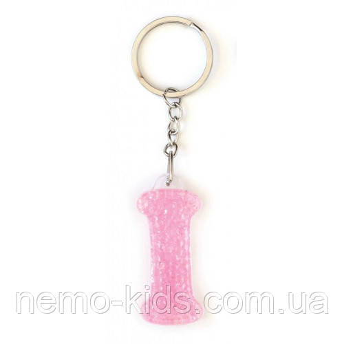 Брелок YES буква "I", рожева, у пак. 7*7см, фото 1
