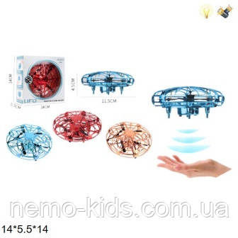 Квадрокоптер ручний, UFO, світло, 3 кольори, у кор. 14*5,5*14см (96 шт.)