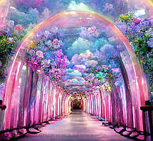 Алмазна мозаїка "Квітковий тунель", 30х40 см, на рамці, ТМ Dreamtoys