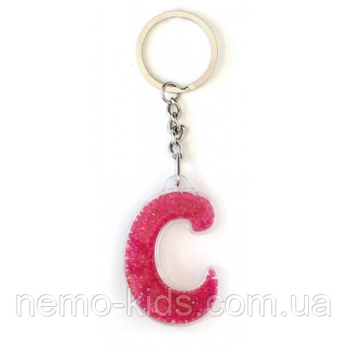 Брелок YES буква "С", червона, у пак. 7*7см, фото 1