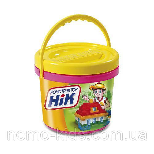 Конструктор "НІК-1" 52 дет, відро, 18*16 см, ТМ Юніка, Україна, фото 1