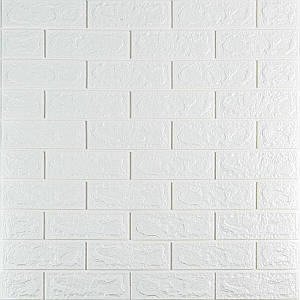 3D панель самоклеюча 700х770х5мм цегла Білий (001-5) SW-00000029