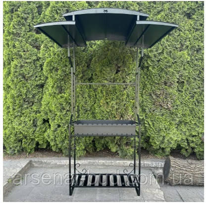 Мангал з дахом на 12 шампурів 4 мм, фото 1