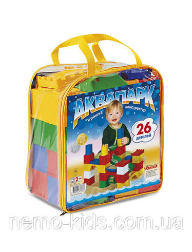 Конструктор "Аквапарк-26" 26 дет, у сумці 31*31*15 см, ТМ Юніка, Україна, фото 1