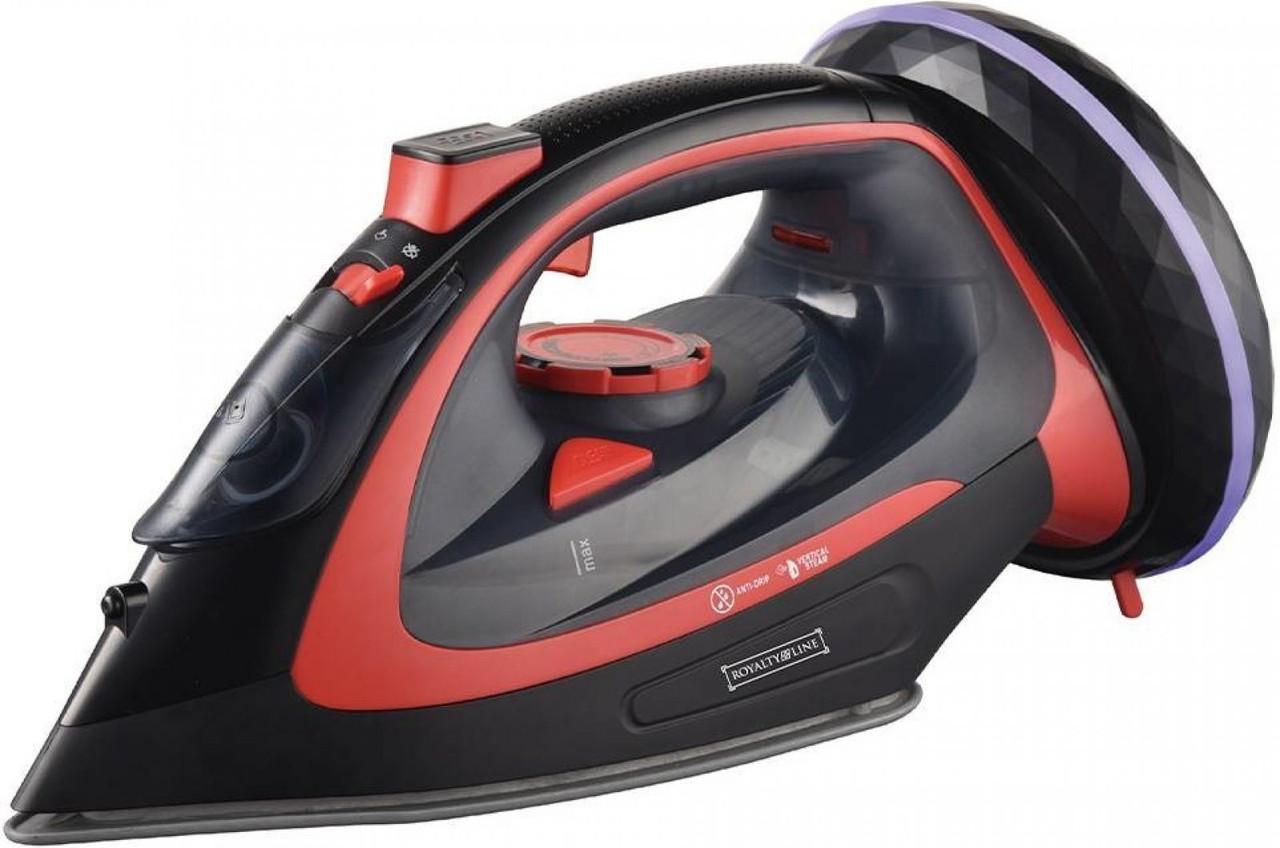 Бездротова багатофункціональна парова праска Royalty Line RL-DBC-2200.864.2/2400 Вт/червоний/чорний