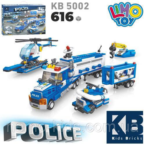 Конструктор LIMO TOY поліцейська техніка, 5в1, 616йде, в кор. 45*33*7 см (18 шт.), фото 1