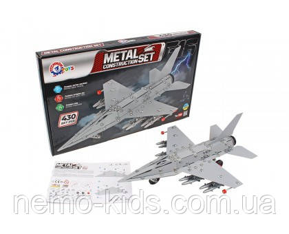 Конструктор металевий Винищувач F-16
Istrebitel' F-16, 430 дітей, кор. 49*30*4.5см, ТМ Технок, Україна, фото 1