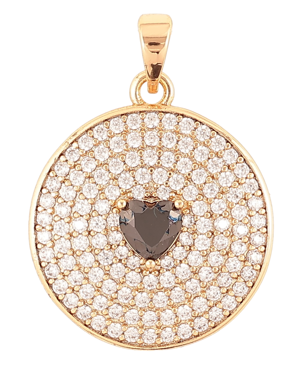 Кулон Xuping Позолота 18K «Інкрустація цирконієм з чорним фіанітом» для ланцюжка до 5мм