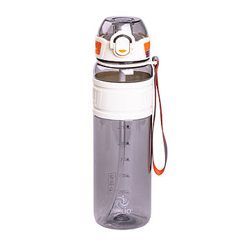Пляшка для води Houo спортивна 1 літр з фліп кришкою біла HP-14-33W