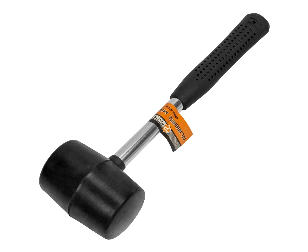 Киянка гумова з метал/ручкою, чорна, 65 мм 450 г, фото 1
